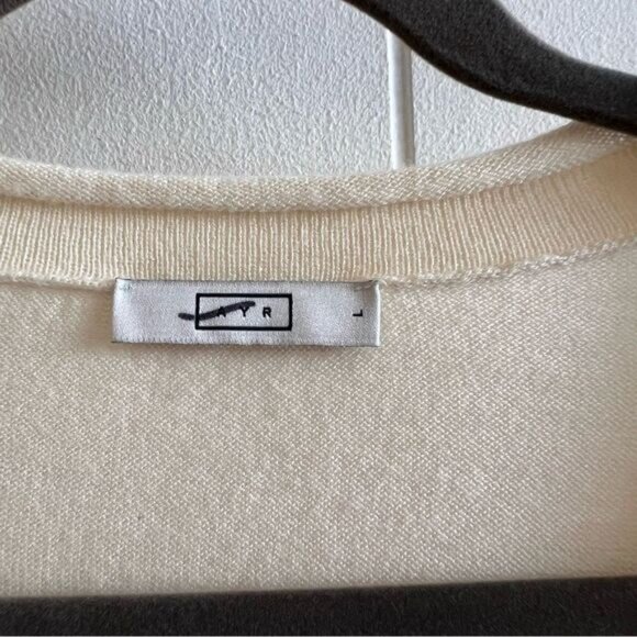 AYR The Airport Merino Wool Cream Cardigan - Picture 2 of 11